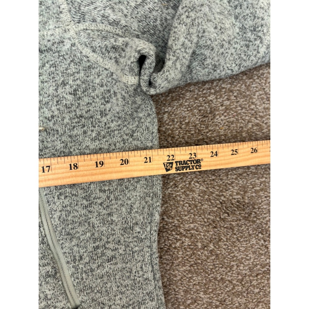 The North Face Mens Gray Marled Fleece 1/4 Zip Pullover Jacket Size Large L - Picture 4 of 8